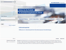 Tablet Screenshot of lieferanten.schneiderfertigung.com